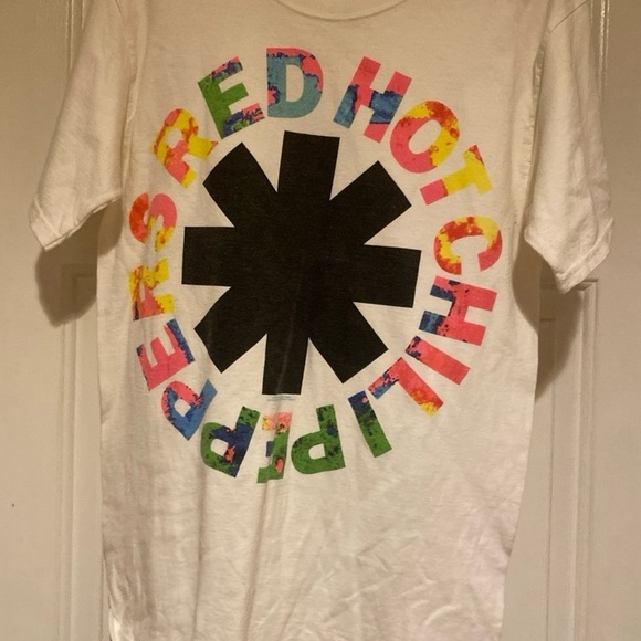 2011 Red Hot Chili Peppers White Short Sleeve Shirt Size small - Picture 1 of 2